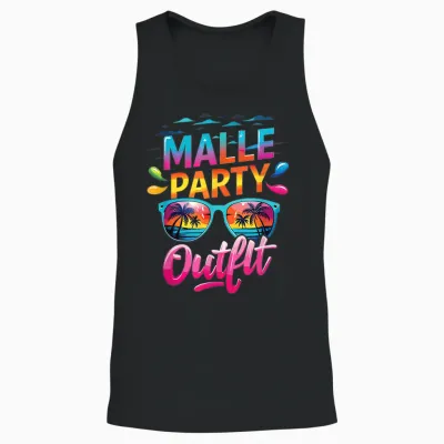 Malle Party Group Shirt Mallorca Outfit Women's Men's Party Unisex Tank Top - Black