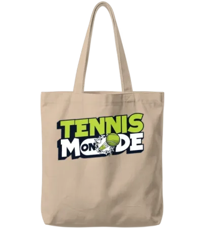 Tennis Mode on Professional Lover Player Trainer Tote Bags - Natural