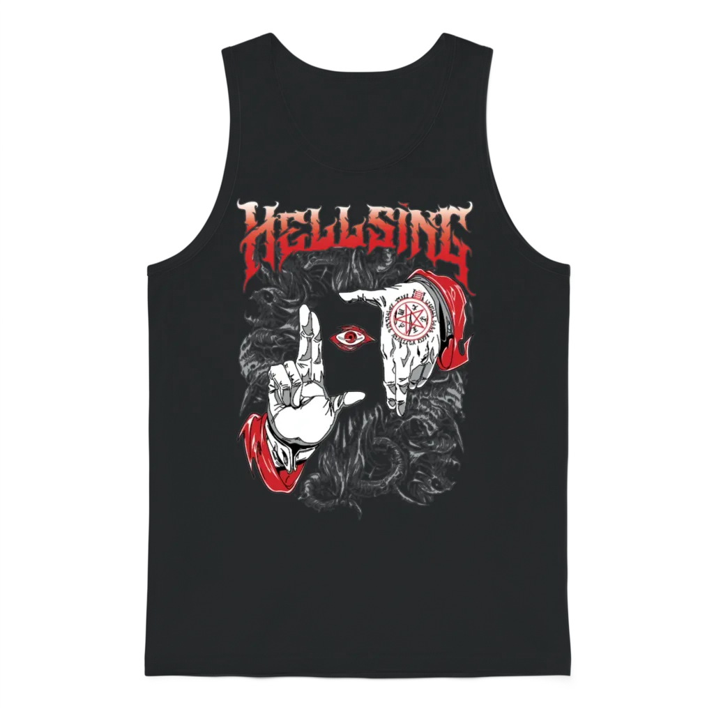 Hellbound Vision โ Dark Occult Gothic Streetwear T Unisex Tank Top - Black