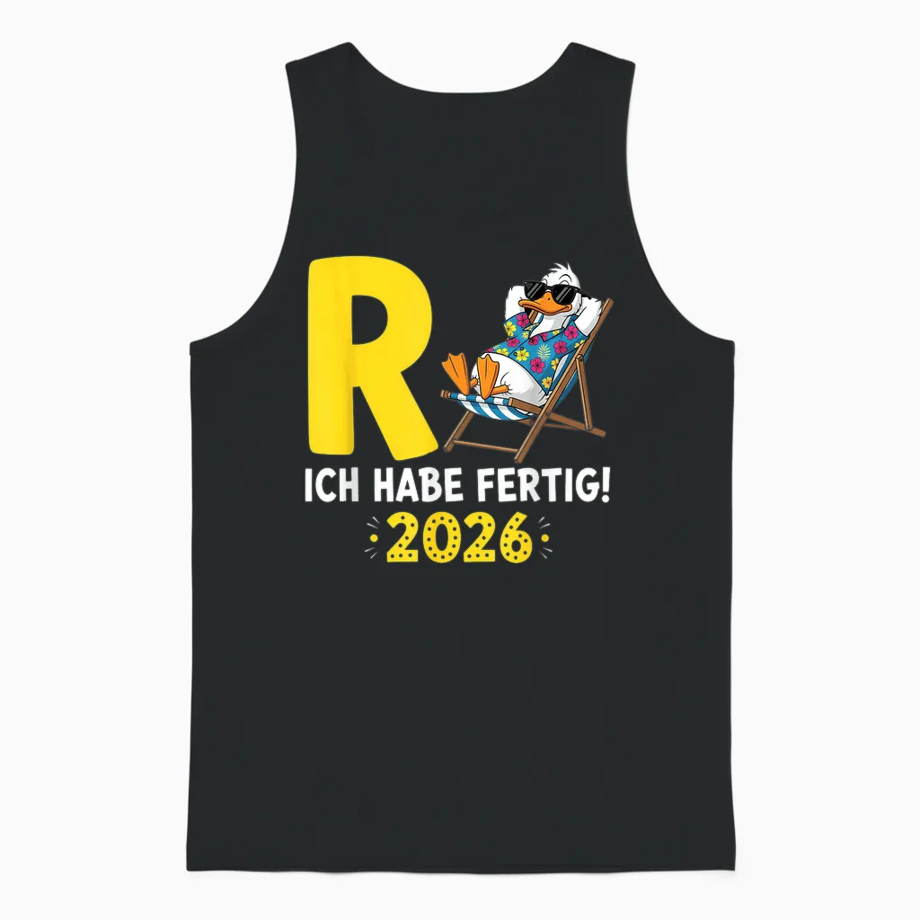 Rente 2026 Legendary Pension Duck I Have Ready Retired Unisex Tank Top in Black