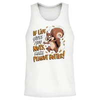 Funny Squirrel Unisex Tank Top - White – 2