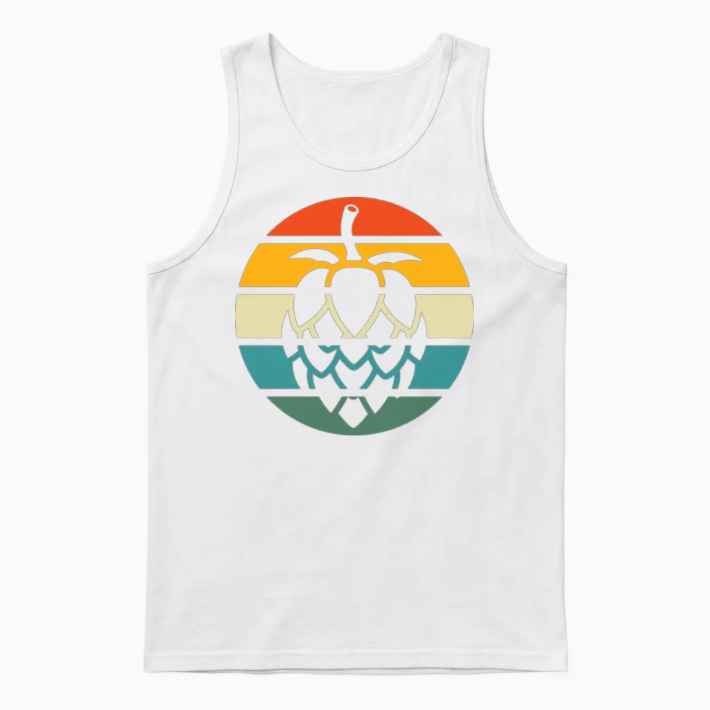 Cool Beer Hops Retro Wine & Gift Unisex Tank Top - White