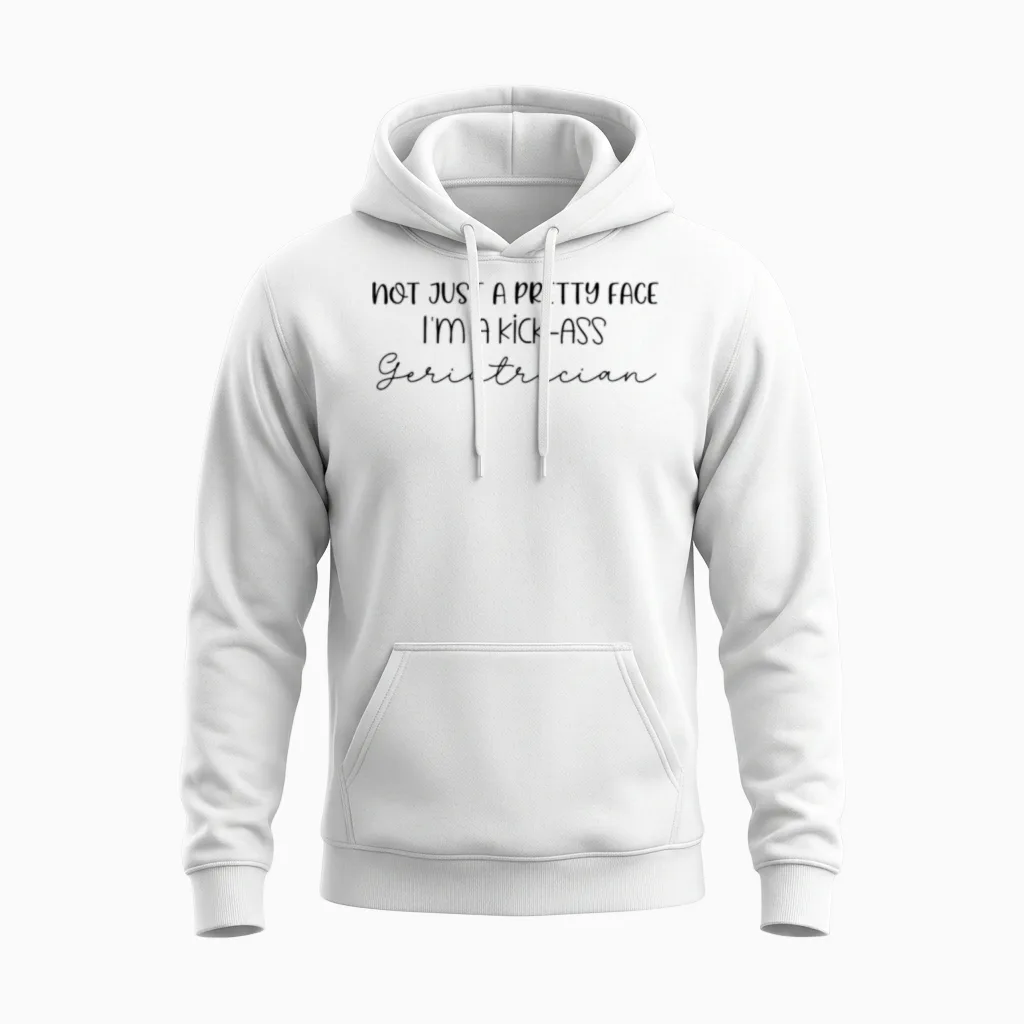 Funny Gift Idea for Geriatrician. Unisex Hoodie in White