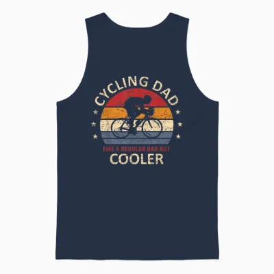 Radfahrer Papa Wie Ein Normaler Vater Nur Cooler Cycling Unisex Tank Top - Navy