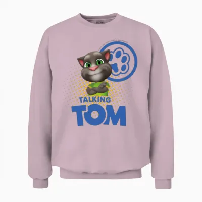 Talking Tom Paw Logo Unisex Sweatshirt - Light Pink