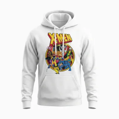 Marvel X-Men Animated Series Retro 90s Unisex Hoodie - White