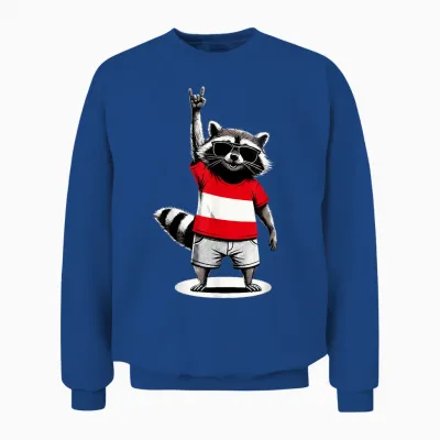 österreichische Flagge Waschbär Lustig österreich Unisex Sweatshirt - Royal