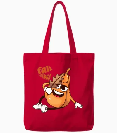 Retro Fall Vibes. Tote Bags - Red