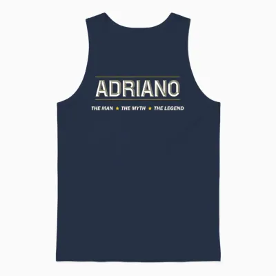 Adriano Der Mann, Der Mythos, Die Legende | Jungenname Für Herren — Lustig Unisex Tank Top - Navy