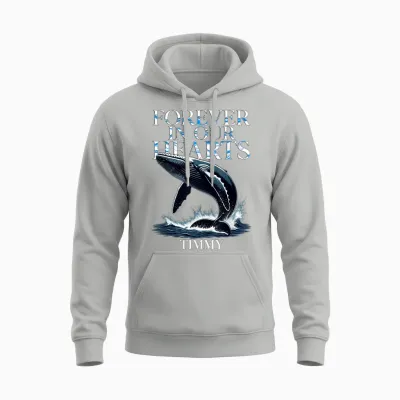 Timmy Wal Ostsee Buckelwal Team Hope Free in Our Hearts 2026 Unisex Hoodie - Ash