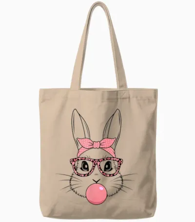 Ostern Hase Leoparden Brille Osterhasen Hasengesicht Party Tote Bags - Natural