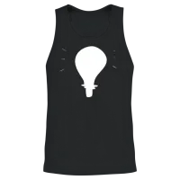 Glow Light Bulb Light Icon Unisex Tank Top - Black – 2