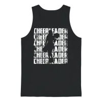 Funny Cheerleader Unisex Tank Top - Black – 1
