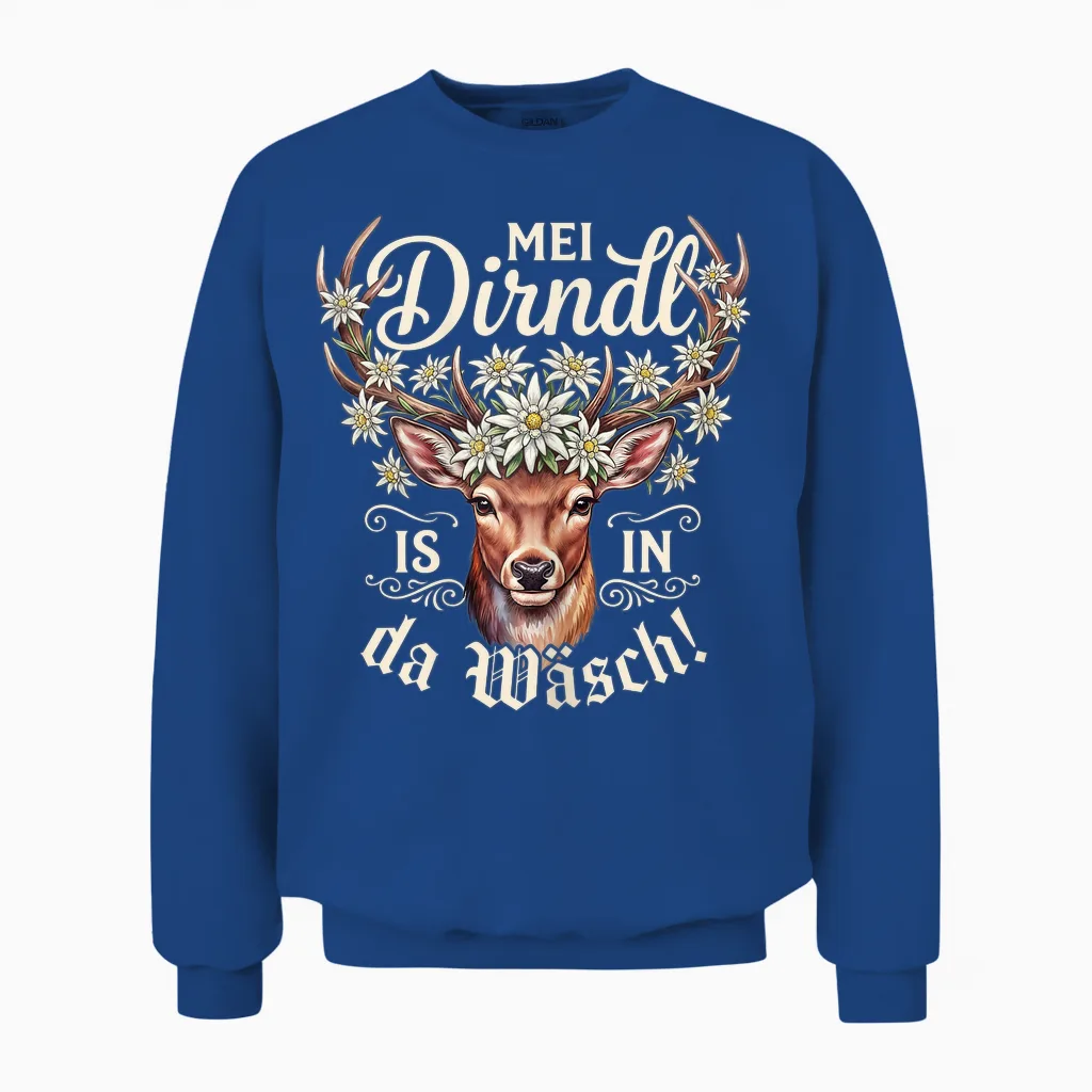 Passend Für Oktoberfest Damen T-Shirt Dirndl Outfit Trachten Unisex Sweatshirt in Royal