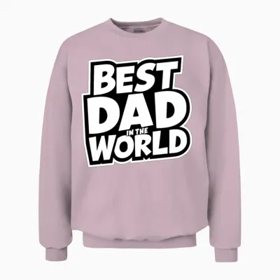 Father's Day the Best Dad in the World Unisex Sweatshirt - Light Pink