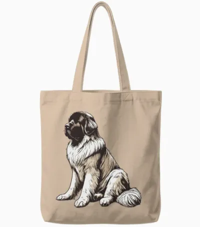 Newfoundland Dog Tote Bags - Natural