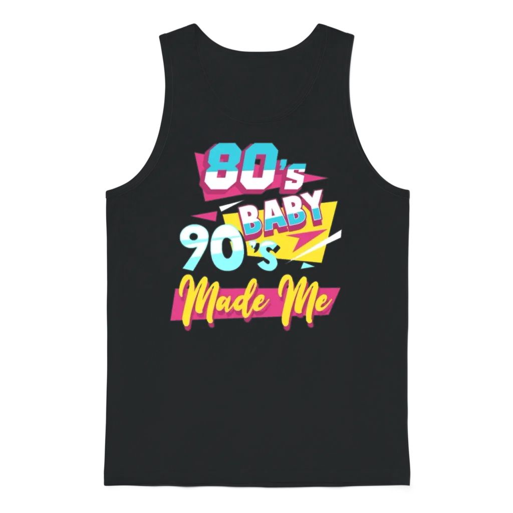 Retro 80s 1980s Eighties Unisex Tank Top - Black
