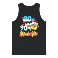 Retro 80s 1980s Eighties Unisex Tank Top - Black – 1