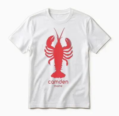 Camden Maine Lobster Fans Vacation Souvenir Unisex T-Shirt - White