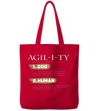 Agility Dog Training Tote Bags - Red