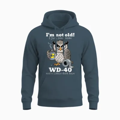 I'm Not Old I Just Need Some and a Little Turtle Tape Eule Unisex Hoodie - Dark Heather