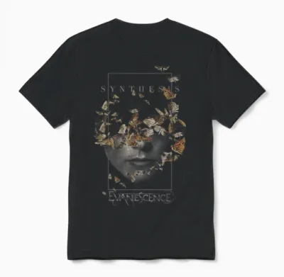 Evanescence Half Face Unisex T-Shirt - Black