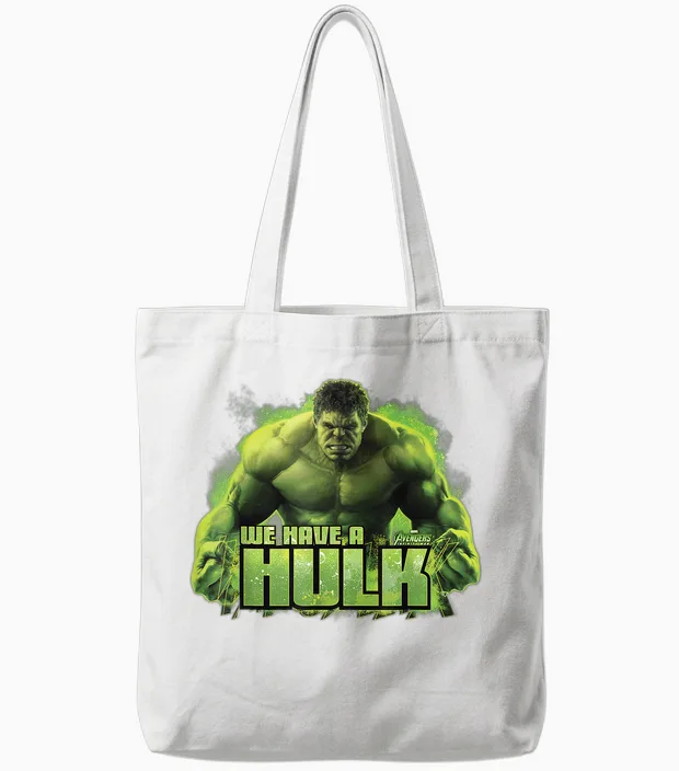 Marvel Infinity War We Have a Hulk Grafik-T-Shirt Tote Bags in White