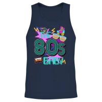 Retro 1980 80s Unisex Tank Top - Navy – 2