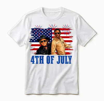 Hey Where the White Women at Fourth July Humor 2 Side Unisex T-Shirt - White