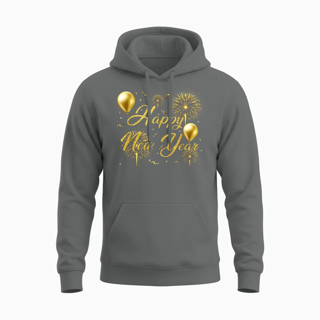 Happy New Year Eve Party 2026 Family Matching Costume Unisex Hoodie in Graphite Heather