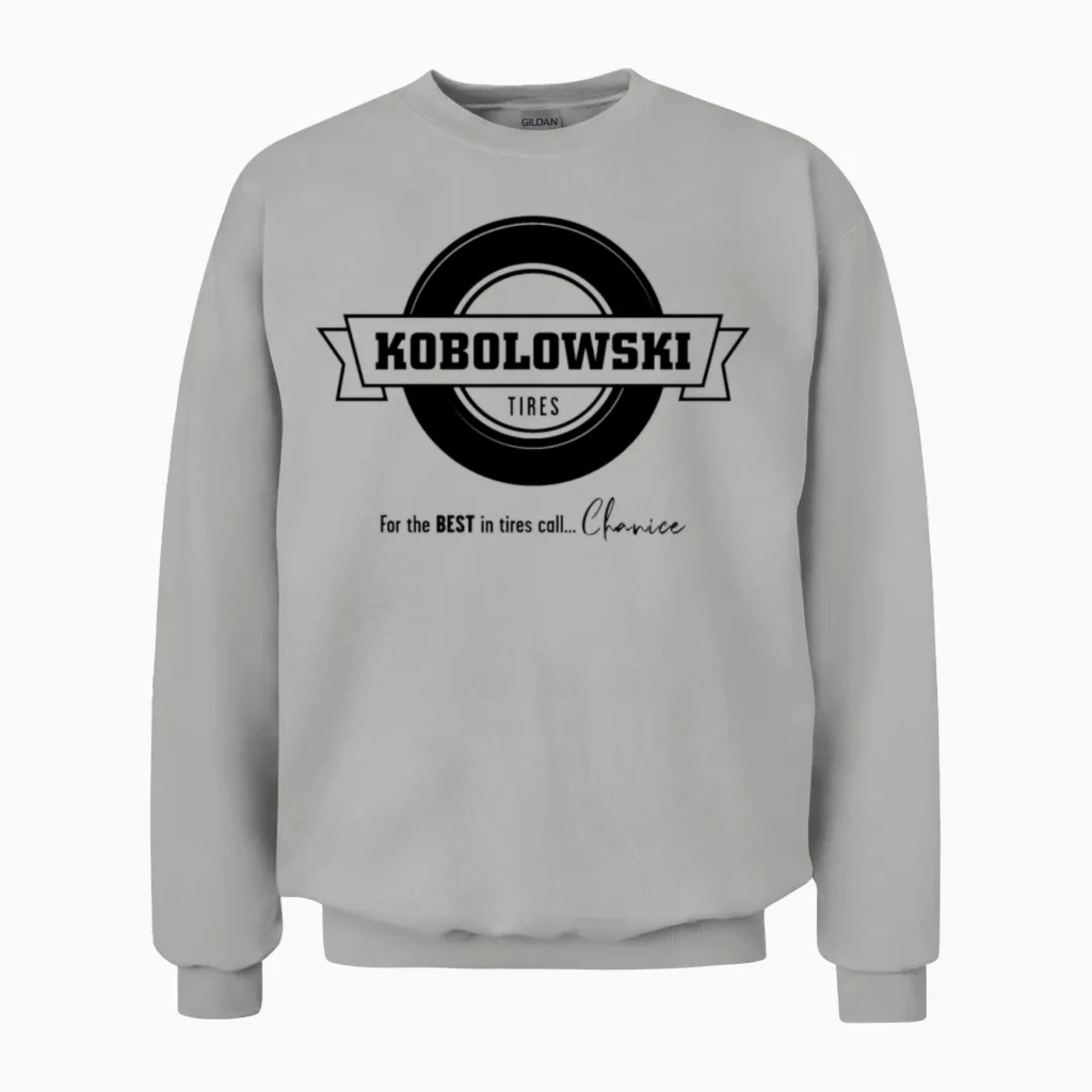 Car Tire 80s Movie Kobolowski Tires Unisex Sweatshirt in Ash