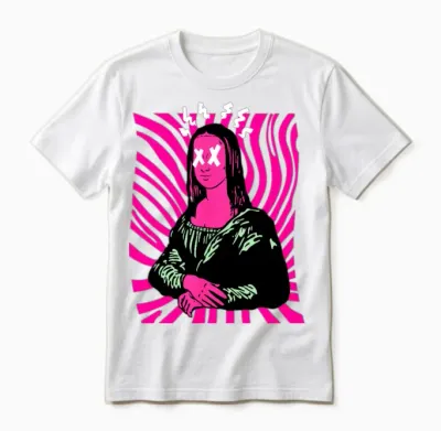 Bold Mona Lisa Unisex T-Shirt - White