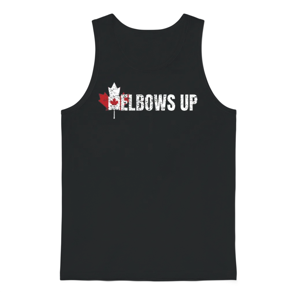 Elbows Up Canada Unisex Tank Top - Black