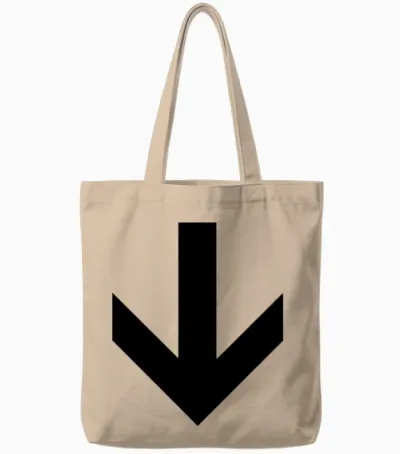 Down Arrow Tote Bags - Natural