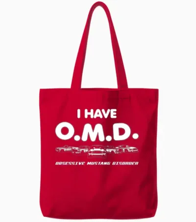 I Have Omd - Obsessive Mustang Disorder Tote Bags - Red
