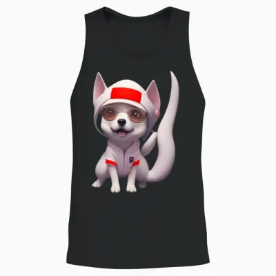 Dog Unisex Tank Top - Black