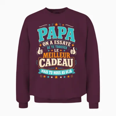 Dad Gift Humour Father's Day Unisex Sweatshirt - Maroon