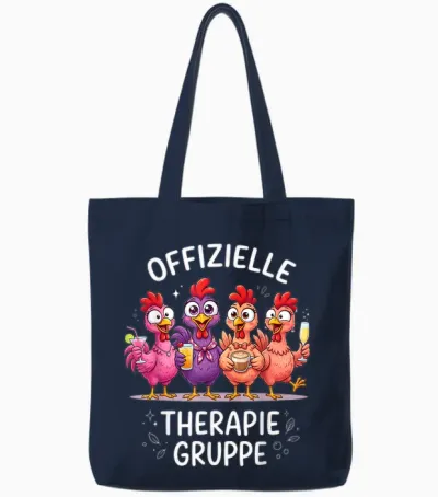 Offizielle Therapie Gruppe Hühner Tote Bags - Navy