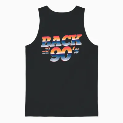 90er Jahre Outfit | Back to the 90s Retro Party Karneval Unisex Tank Top - Black