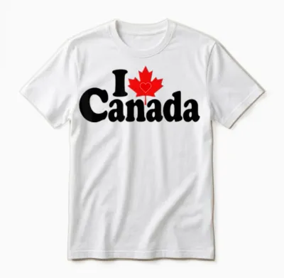I Love Canada I Heart Canada Canada Culture Canadienne Unisex T-Shirt - White