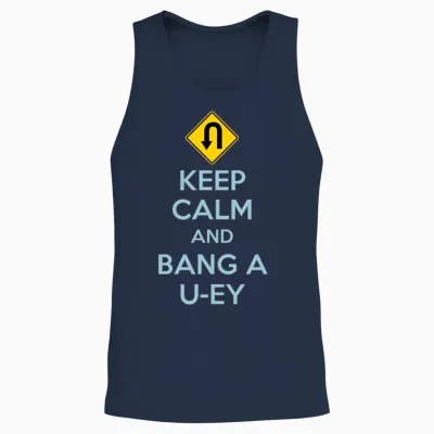 Keep Calm and Bang a U-Ey Unisex Tank Top - Navy