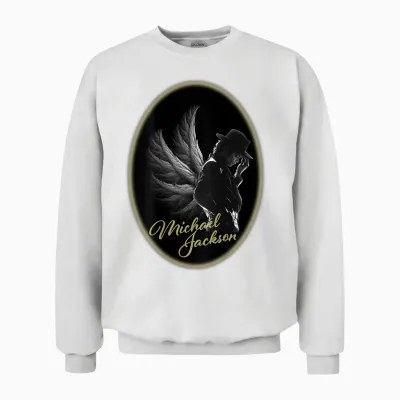 Michael Jackson 088 Back Printed Unisex Sweatshirt - White
