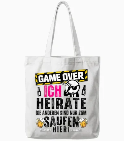 Bräutigam Kostüm Jga T-Shirt Männer Junggesellenabschied Tote Bags - White