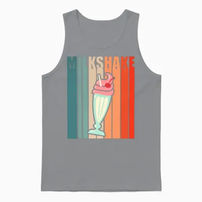 Milkshake Retro Colorful Unisex Tank Top - Sport Grey