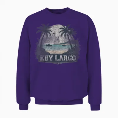 Retro Key Largo Landschaft Vintage Souvenir Unisex Sweatshirt - Purple