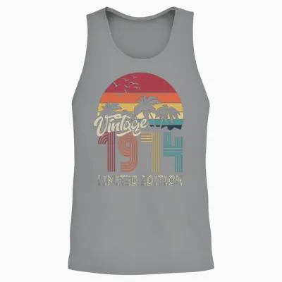 50th Birthday Vintage 1974 Limited Edition Gift Unisex Tank Top - Sport Grey