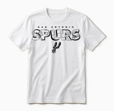 Nba - San Antonio Spurs Logo Knockout Blanc Unisex T-Shirt - White