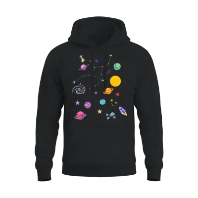 Space Unisex Hoodie - Black