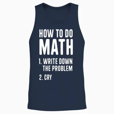 Funny Math Unisex Tank Top - Navy