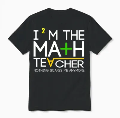 Funny Math Teacher Unisex T-Shirt - Black